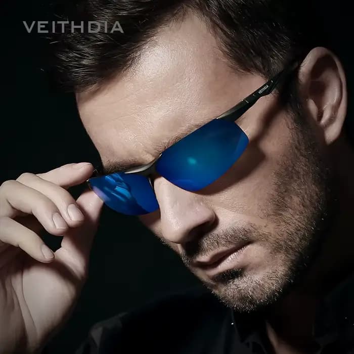 VEITHDIA – lunettes de soleil polarisées en aluminium et magnésium pour homme