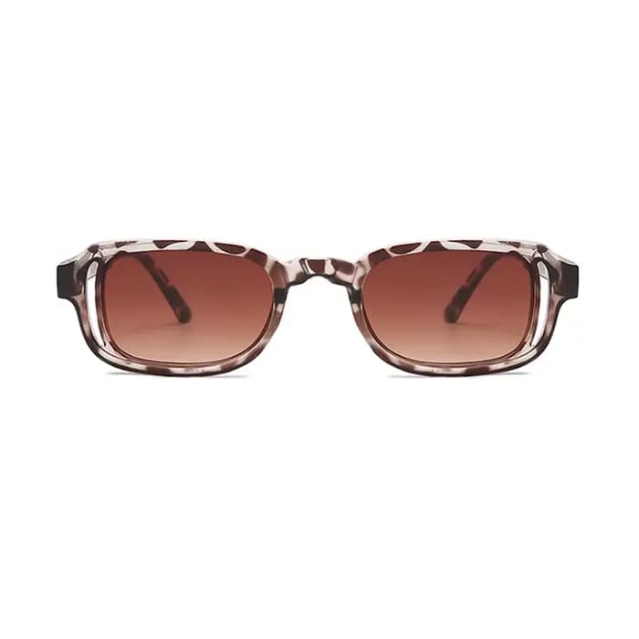 Lunettes de soleil rectangulaires de luxe pour femmes