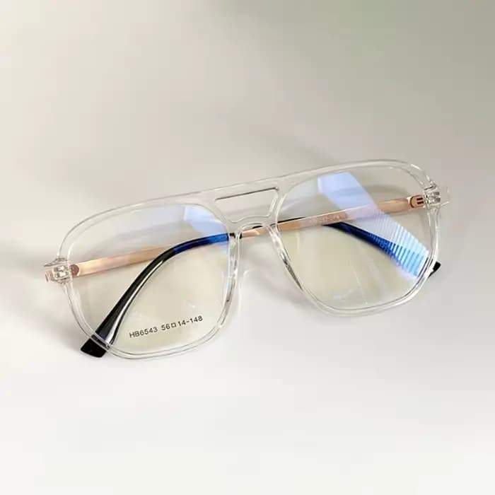 Lunettes à double pont à grande monture
