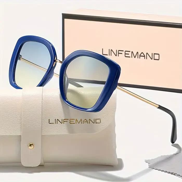 LINFEMAND mode yeux de chat rétro lunettes de soleil décoratives UV400 Couple Style été carnaval fête voyage conduite Festival cadeau