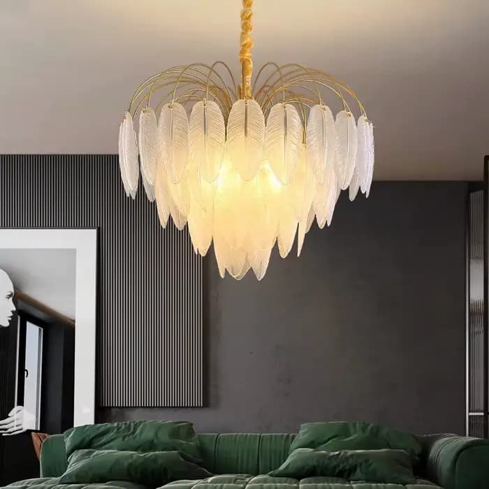 Plafonnier LED en verre au design moderne, design créatif, éclairage d'intérieur, luminaire décoratif de plafond, idéal pour un salon, une chambre à coucher ou une salle à manger, E14