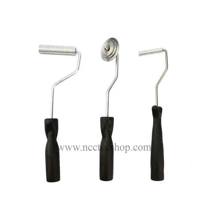 [3 pièces par ensemble] kit de rouleaux verticaux d'angle FRP de moule de rayures de palette d'aluminium de stratification de fibre de verre |   bulle de résine GRP travail