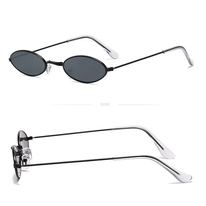 Lunettes de soleil ovales rétro à petite monture pour hommes et femmes