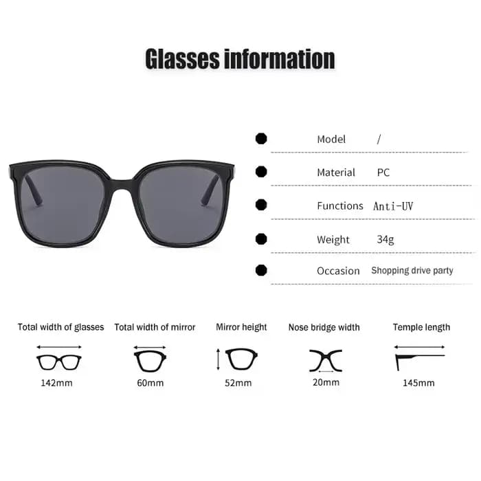 Lunettes de soleil polarisées tendance pour hommes et femmes