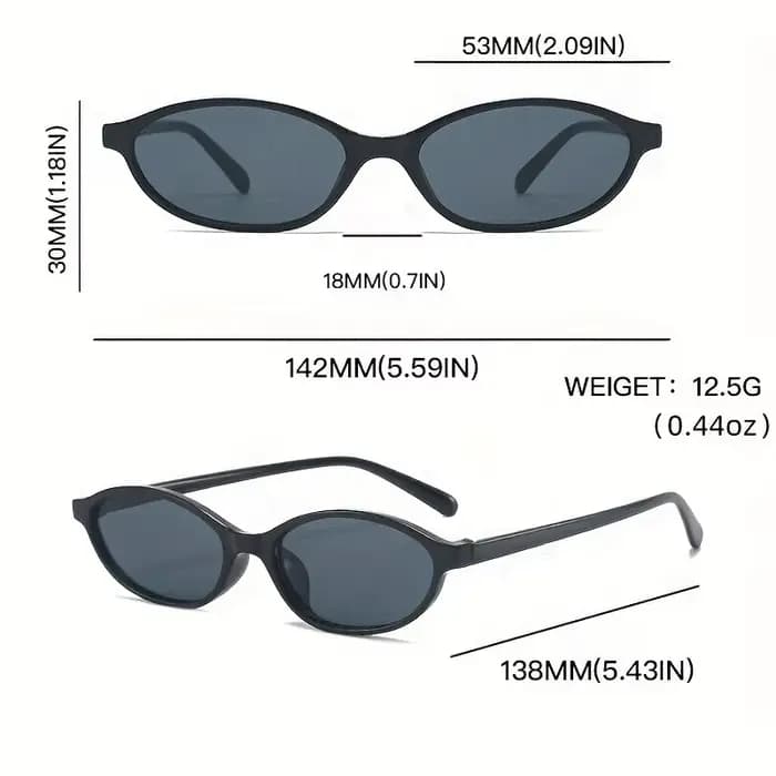 Lunettes ovales unisexes élégantes
