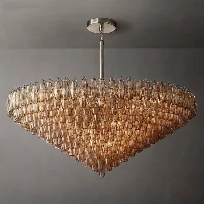 Lustre en verre américain de luxe plafonnier lustres modernes pour Salon lampes suspendues Lustre Salon Table à manger ensemble