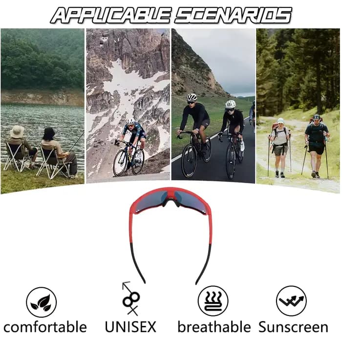 Lunettes de cyclisme photochromiques pour hommes et femmes