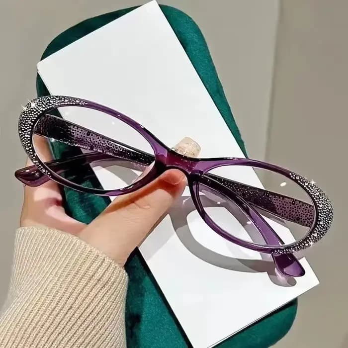 Lunettes de lecture de luxe pour femmes avec diamants