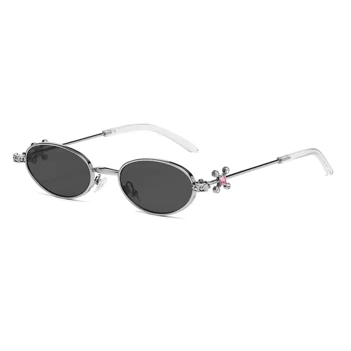 Lunettes de myopie photochromiques ovales argentées anti-lumière bleue pour femmes