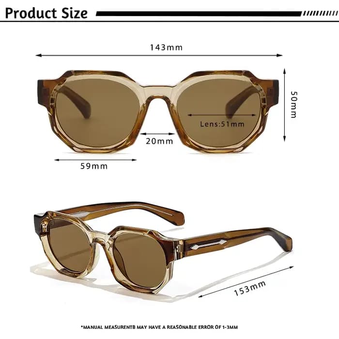 Lunettes de soleil carrées punk pour hommes et femmes