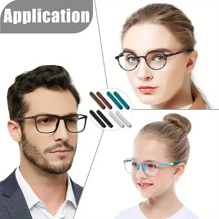 2 paires de lunettes, pinces d'oreille en tricot doux