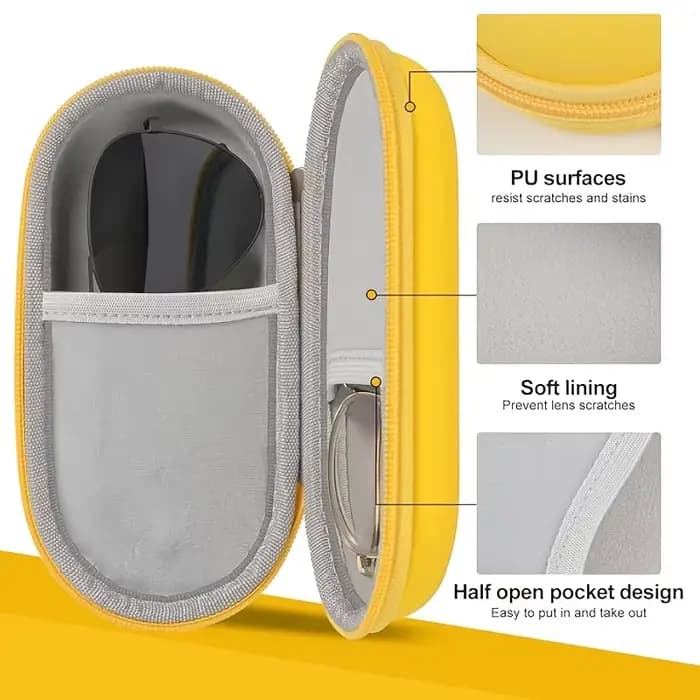 Boîte de rangement portable pour deux paires de lunettes