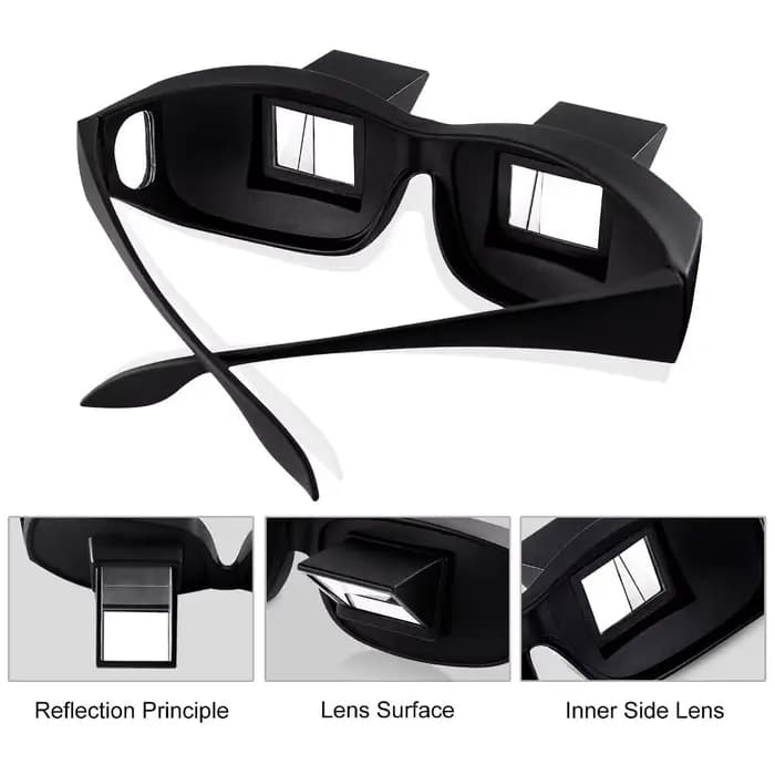 Lunettes de vision prisme pour regarder la télévision en position allongée ou assise