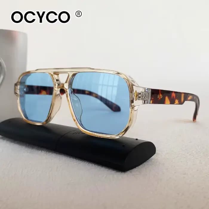OCYCO 2026 Lunettes de soleil vintage à double pont pour hommes