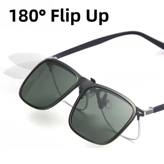 Lunettes de soleil polarisées à Clip rabattable pour hommes et femmes