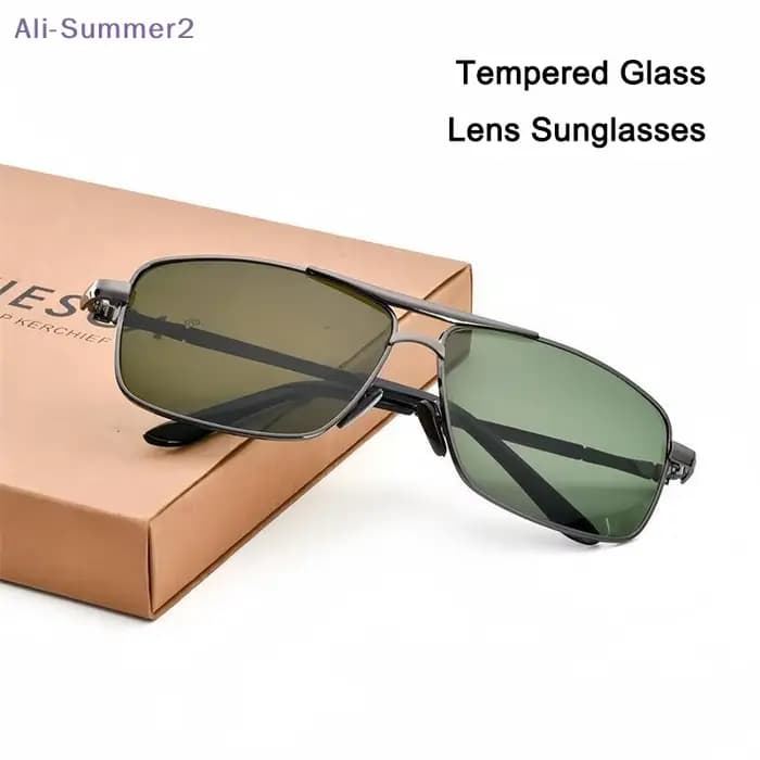 {MX} Lunettes de soleil tendance avec verres en verre trempé anti-rayures