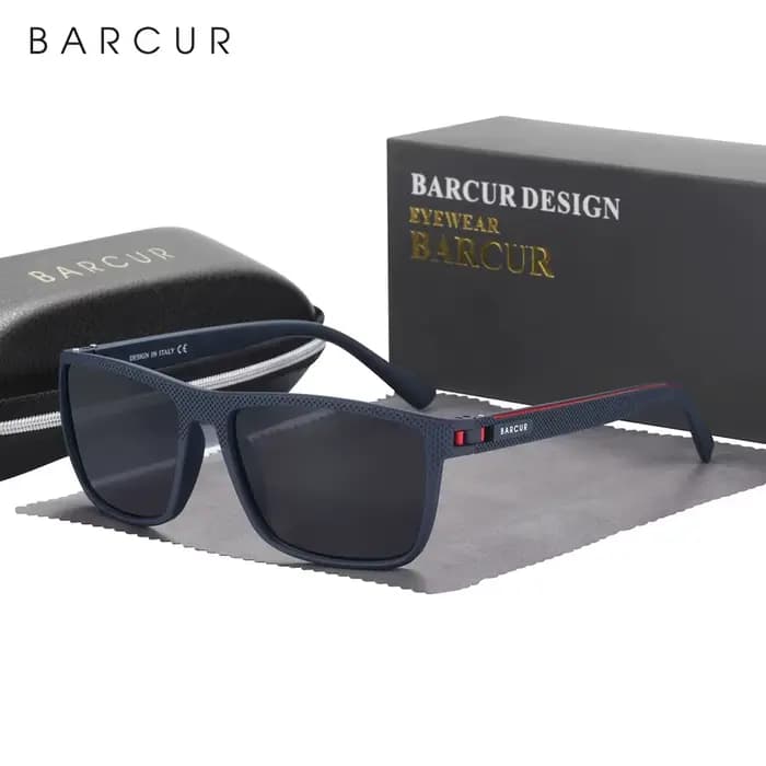 BARCUR Design-Lunettes de soleil polarisées TR90 pour homme et femme
