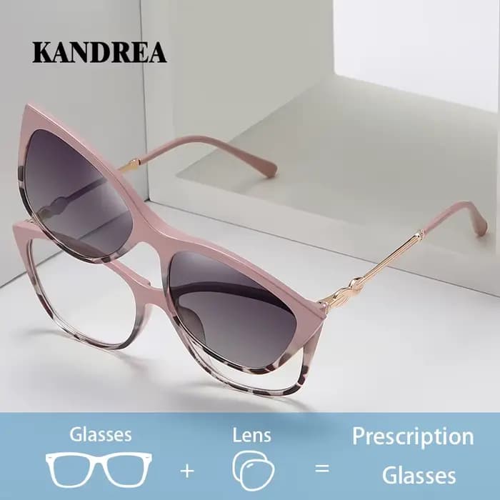 KANDREA femmes magnétique Clip-On Prescription lunettes de lecture