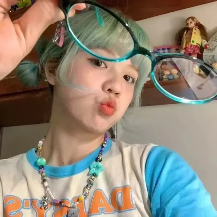 Y2K rétro ovale cadre Anti-lumière bleue lunettes doux Cool filles noir