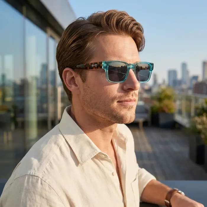 Lunettes de soleil carrées de luxe léger