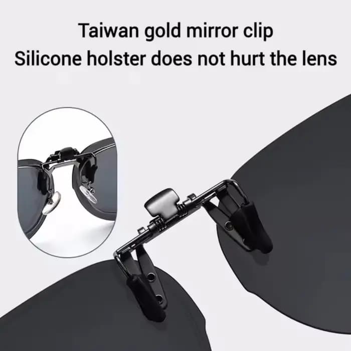 Clip rabattable sur lunettes de soleil polarisées Anti-éblouissement hommes conduite femmes pêche UV400 Vision nocturne