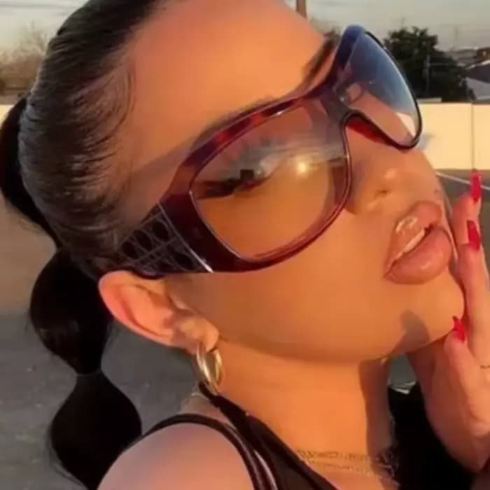 Vintage carré une pièce bouclier Y2K lunettes de soleil pour femmes nouvelle mode rouge noir dégradé Sexy