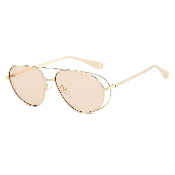 Lunettes de soleil pilote de forme ovale