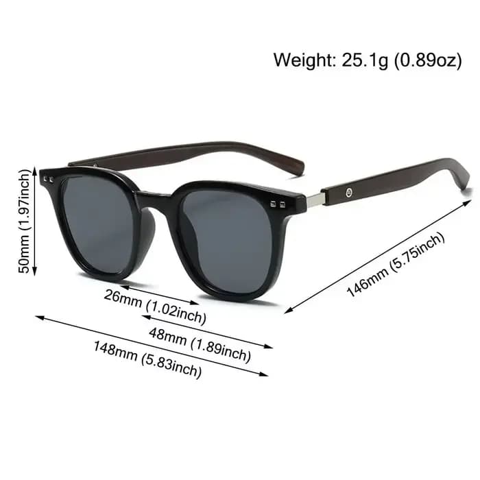 Lunettes de soleil rétro tendance en grain de bois – Protection UV polarisée pour hommes et femmes