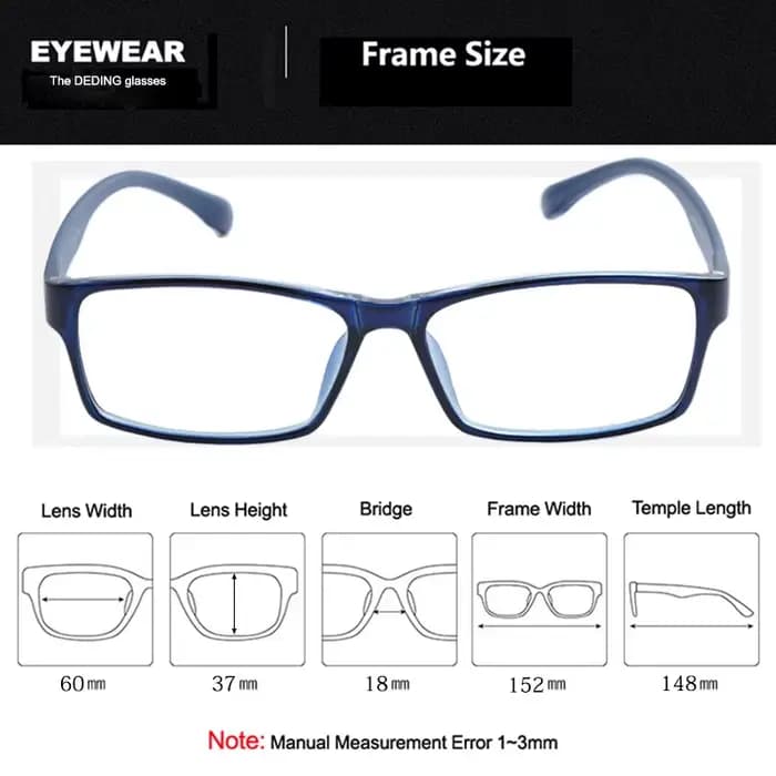 Monture de lunettes pour hommes