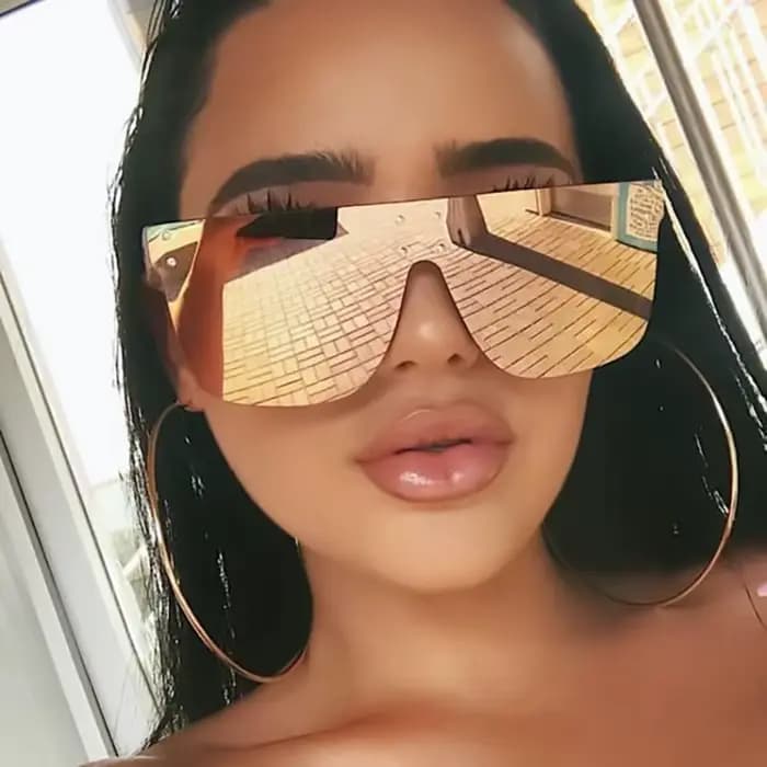 Lunettes de soleil miroir argentées pour hommes