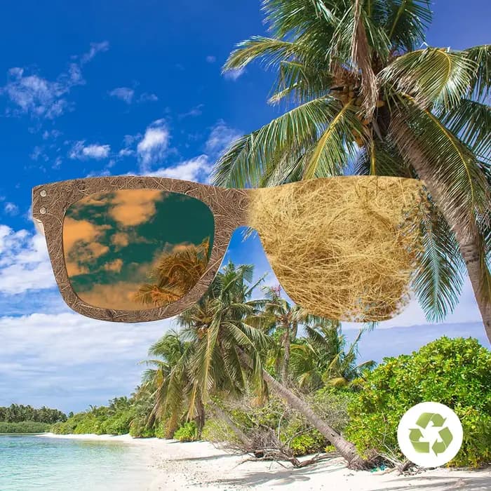 Lunettes de soleil en fibre de coco de marque GM