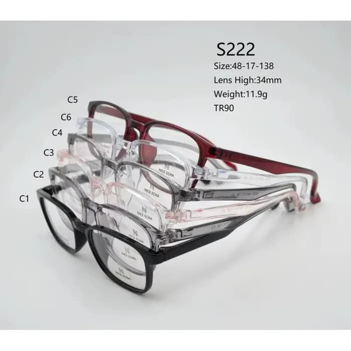 Nouvelles Lunettes Tendance Style Influenceur Monture Carrée Petite Taille TR90 pour Visage Fin et Amincissant Verres