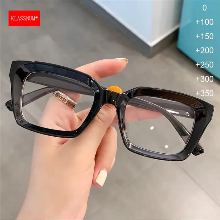 Lunettes de Lecture Carrées à Grande Monture pour Femme