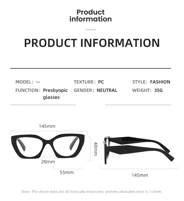 Lunettes de lecture multifocales tendance pour femmes