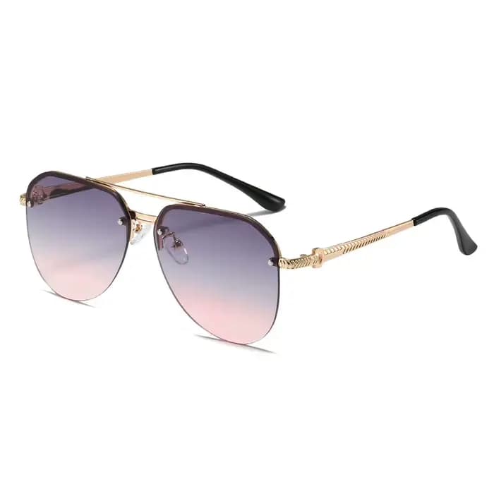Lunettes de soleil semi-montantes à double barre pour hommes