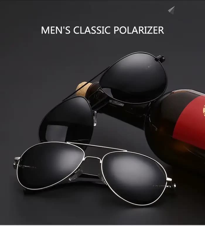 Lunettes de soleil hommes polarisées mode classique pilote