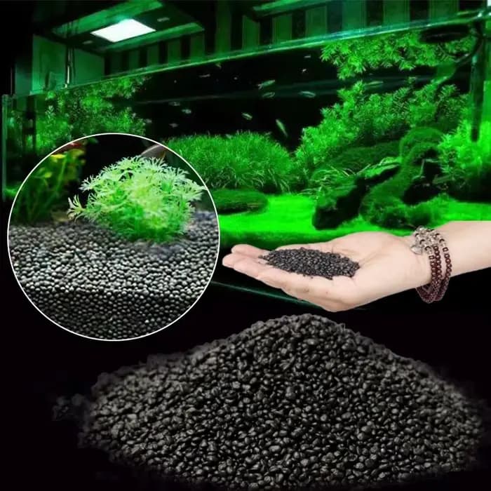 Sable d'Aquarium Astronomique Nutriment Sol Noir Eau de Boue Noire Précieuse pour Poisson
