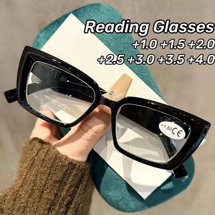 Petites lunettes de lecture carrées à la mode