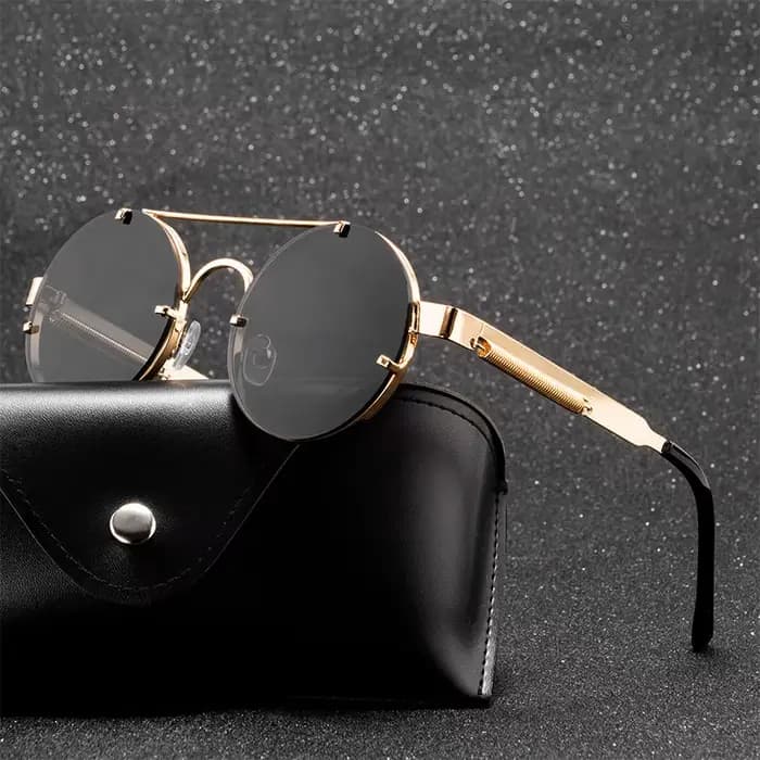 Lunettes de soleil Steampunk vintage pour hommes et femmes