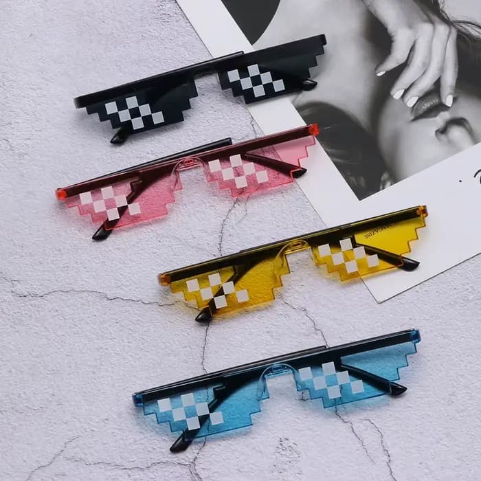 Lunettes de soleil Pixel Mosaic pour hommes et femmes