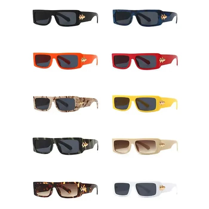 Lunettes de soleil carrées vintage pour femmes et hommes