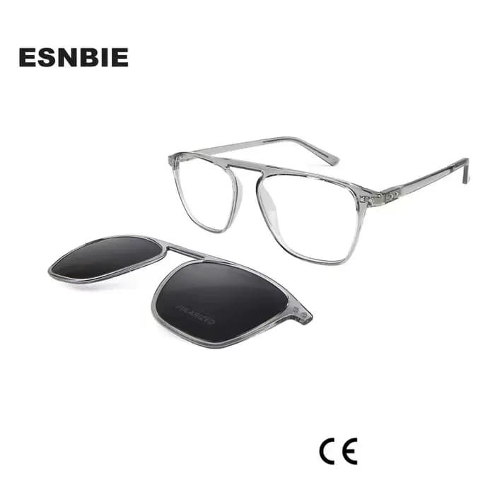Lunettes de soleil à clipser magnétiques TR90 pour hommes