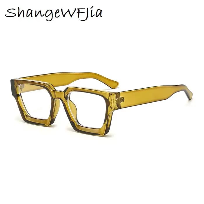 Lunettes carrées jaunes pour femmes