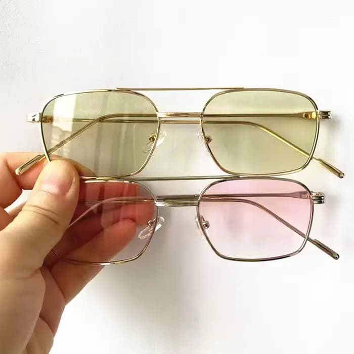 Lunettes de soleil unisexes à Double faisceau