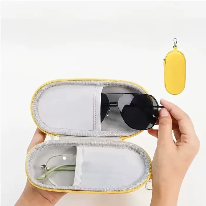 Boîte de rangement portable pour deux paires de lunettes