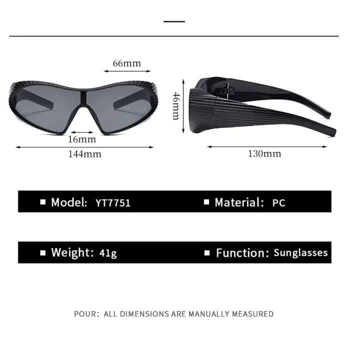 2025 nouvelle personnalité de la mode Y2k lunettes de soleil