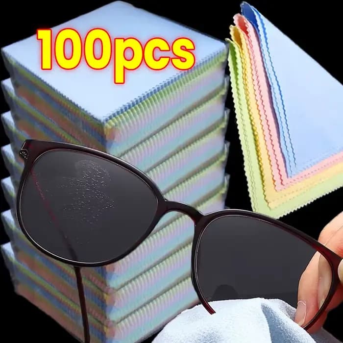 Lingettes anti-buée en microcarence réutilisables pour lunettes
