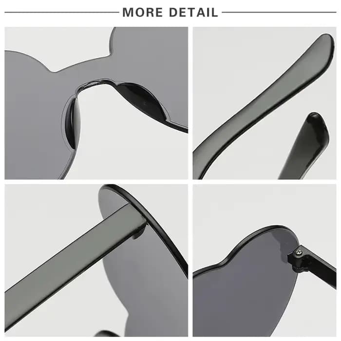 Lunettes de soleil en forme de cœur pour homme