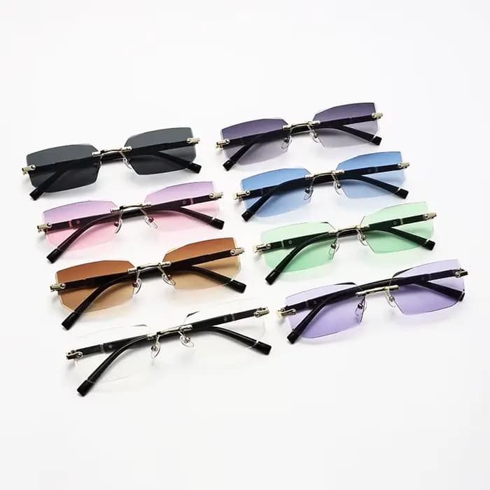 Lunettes de soleil sans monture tendance pour hommes et femmes