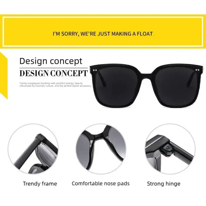 Lunettes de soleil surdimensionnées à la mode pour femmes et hommes